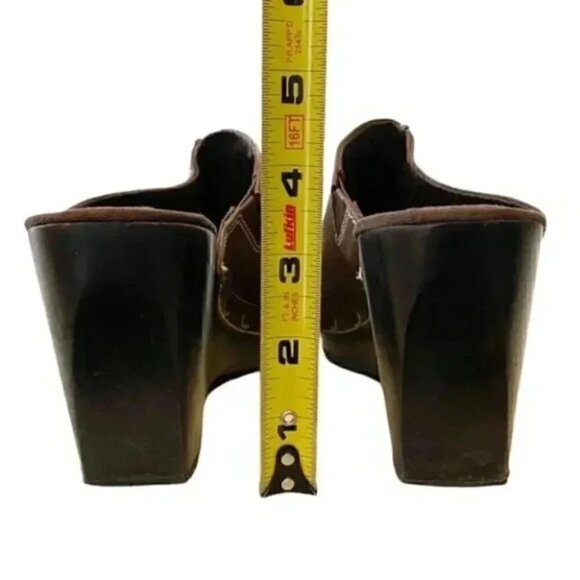 Chunky Platform Wedge Y2K Slide Mule Comfort Sandals Dark Chocolate Brown 9 - Picture 9 of 14